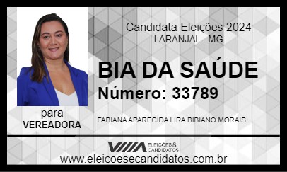 Candidato BIA DA SAÚDE 2024 - LARANJAL - Eleições