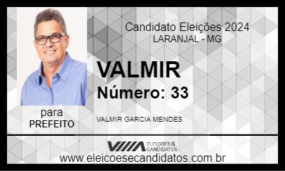 Candidato VALMIR 2024 - LARANJAL - Eleições