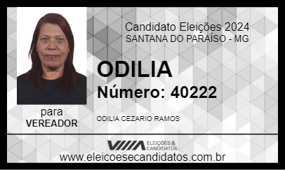 Candidato ODILIA 2024 - SANTANA DO PARAÍSO - Eleições