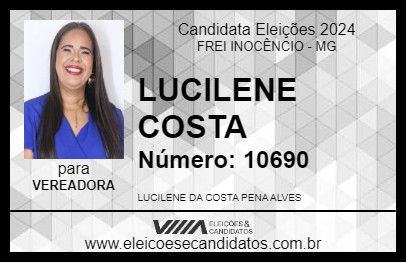 Candidato LUCILENE COSTA 2024 - FREI INOCÊNCIO - Eleições