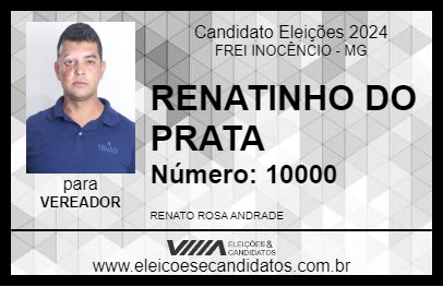 Candidato RENATINHO DO PRATA 2024 - FREI INOCÊNCIO - Eleições