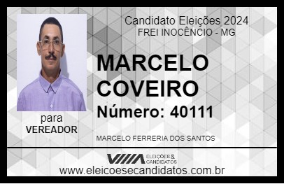 Candidato MARCELO COVEIRO 2024 - FREI INOCÊNCIO - Eleições