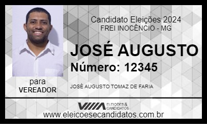 Candidato JOSÉ AUGUSTO 2024 - FREI INOCÊNCIO - Eleições