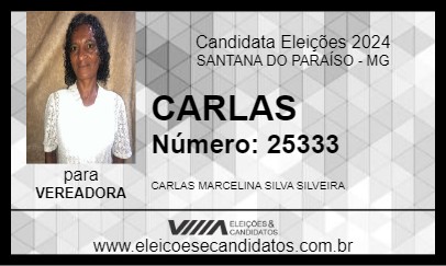 Candidato CARLAS 2024 - SANTANA DO PARAÍSO - Eleições