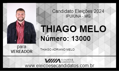 Candidato THIAGO MELO 2024 - IPUIÚNA - Eleições