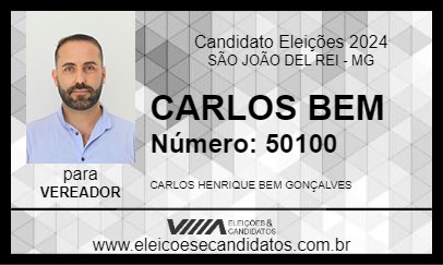 Candidato CARLOS BEM 2024 - SÃO JOÃO DEL REI - Eleições