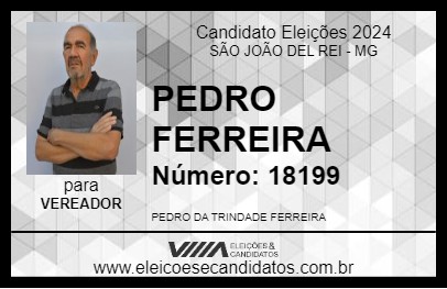 Candidato PEDRO FERREIRA 2024 - SÃO JOÃO DEL REI - Eleições