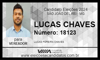 Candidato LUCAS CHAVES 2024 - SÃO JOÃO DEL REI - Eleições