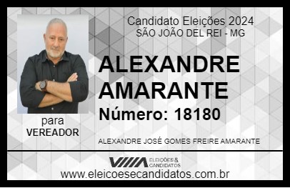 Candidato ALEXANDRE AMARANTE 2024 - SÃO JOÃO DEL REI - Eleições