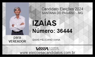 Candidato IZAÍAS DA AMBULÂNCIA 2024 - SANTANA DO PARAÍSO - Eleições