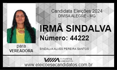 Candidato IRMÃ SINDALVA 2024 - DIVISA ALEGRE - Eleições