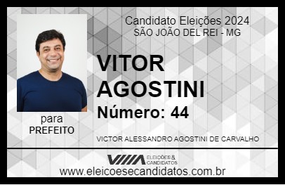 Candidato VITOR AGOSTINI 2024 - SÃO JOÃO DEL REI - Eleições