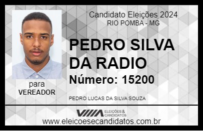 Candidato PEDRO SILVA DA RADIO 2024 - RIO POMBA - Eleições