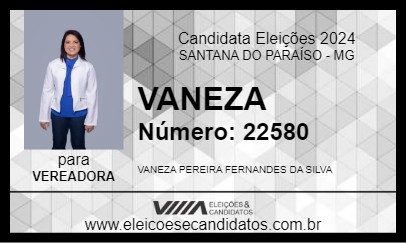 Candidato VANEZA 2024 - SANTANA DO PARAÍSO - Eleições