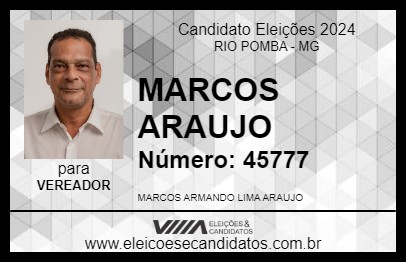 Candidato MARCOS ARAUJO 2024 - RIO POMBA - Eleições