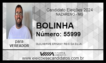 Candidato BOLINHA 2024 - NAZARENO - Eleições