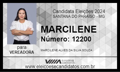 Candidato MARCILENE 2024 - SANTANA DO PARAÍSO - Eleições