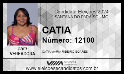 Candidato CÁTIA 2024 - SANTANA DO PARAÍSO - Eleições