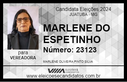 Candidato MARLENE DO ESPETINHO 2024 - JUATUBA - Eleições