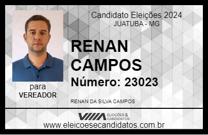 Candidato RENAN CAMPOS 2024 - JUATUBA - Eleições