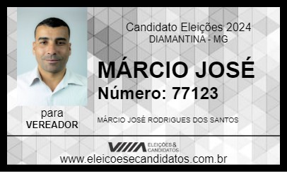 Candidato MÁRCIO JOSÉ 2024 - DIAMANTINA - Eleições