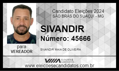 Candidato SIVANDIR 2024 - SÃO BRÁS DO SUAÇUÍ - Eleições