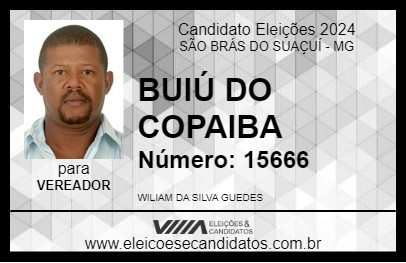 Candidato BUIÚ DO COPAIBA 2024 - SÃO BRÁS DO SUAÇUÍ - Eleições