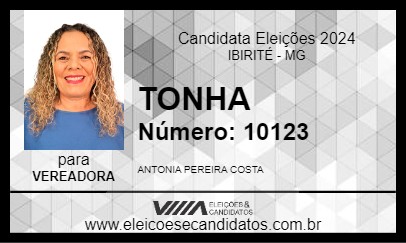 Candidato TONHA 2024 - IBIRITÉ - Eleições