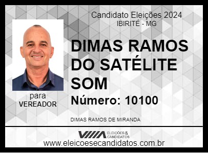 Candidato DIMAS RAMOS DO SATÉLITE SOM 2024 - IBIRITÉ - Eleições