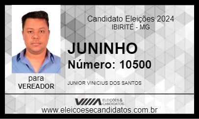 Candidato JUNINHO 2024 - IBIRITÉ - Eleições