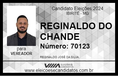 Candidato REGINALDO DO CHANDE 2024 - IBIRITÉ - Eleições