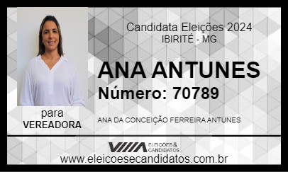 Candidato ANA ANTUNES 2024 - IBIRITÉ - Eleições