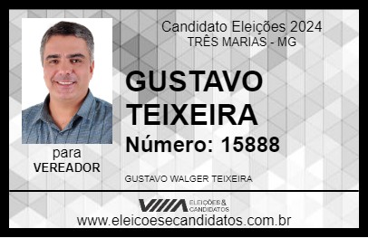 Candidato GUSTAVO TEIXEIRA 2024 - TRÊS MARIAS - Eleições