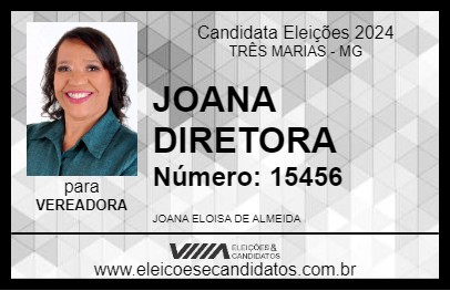 Candidato JOANA DIRETORA 2024 - TRÊS MARIAS - Eleições