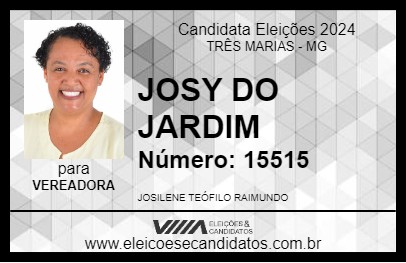 Candidato JOSY DO JARDIM 2024 - TRÊS MARIAS - Eleições