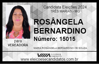 Candidato ROSÂNGELA BERNARDINO 2024 - TRÊS MARIAS - Eleições