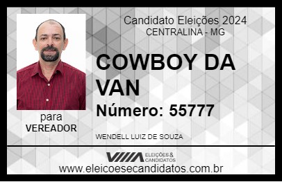 Candidato COWBOY DA VAN 2024 - CENTRALINA - Eleições