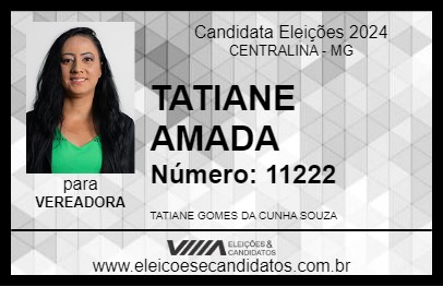 Candidato TATIANE AMADA 2024 - CENTRALINA - Eleições