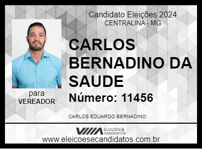 Candidato CARLOS BERNADINO DA SAUDE 2024 - CENTRALINA - Eleições