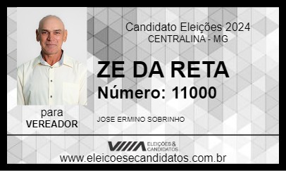 Candidato ZE DA RETA 2024 - CENTRALINA - Eleições