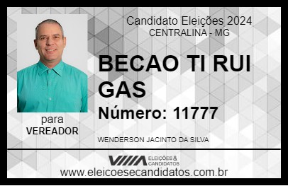 Candidato BECAO TI RUI GAS 2024 - CENTRALINA - Eleições