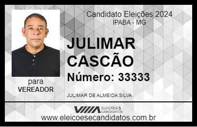 Candidato JULIMAR CASCÃO 2024 - IPABA - Eleições