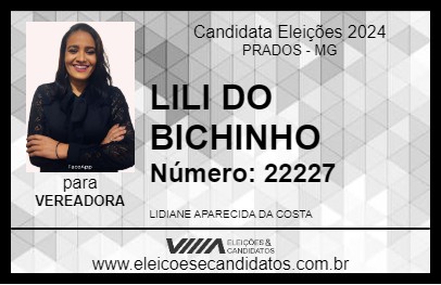 Candidato LILI DO BICHINHO 2024 - PRADOS - Eleições