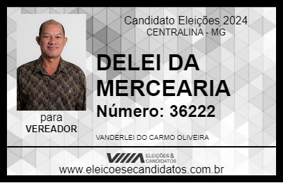 Candidato DELEI DA MERCEARIA 2024 - CENTRALINA - Eleições