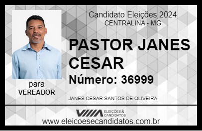 Candidato PASTOR JANES CESAR 2024 - CENTRALINA - Eleições