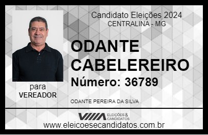 Candidato ODANTE CABELEIREIRO 2024 - CENTRALINA - Eleições