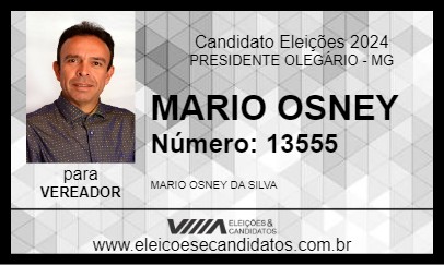 Candidato MARIO OSNEY 2024 - PRESIDENTE OLEGÁRIO - Eleições