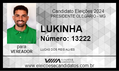 Candidato LUKINHA 2024 - PRESIDENTE OLEGÁRIO - Eleições