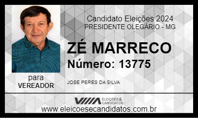 Candidato ZÉ MARRECO 2024 - PRESIDENTE OLEGÁRIO - Eleições