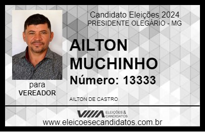 Candidato AILTON MUCHINHO 2024 - PRESIDENTE OLEGÁRIO - Eleições